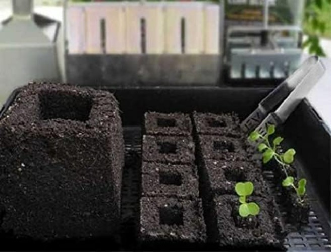 4-Pack Durable Snap-In Cubic Inserts for Efficient Soil Blocking Techniques