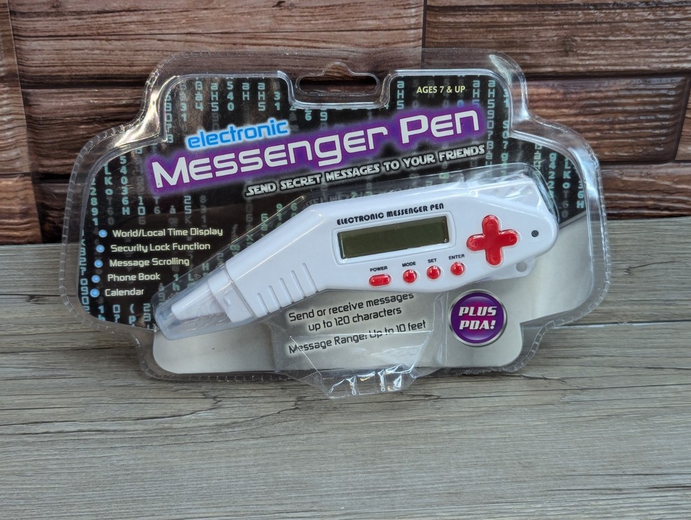 Electronic Messenger Pen PDA Text Message Clock Pen Combo 10ft Range Scholastic