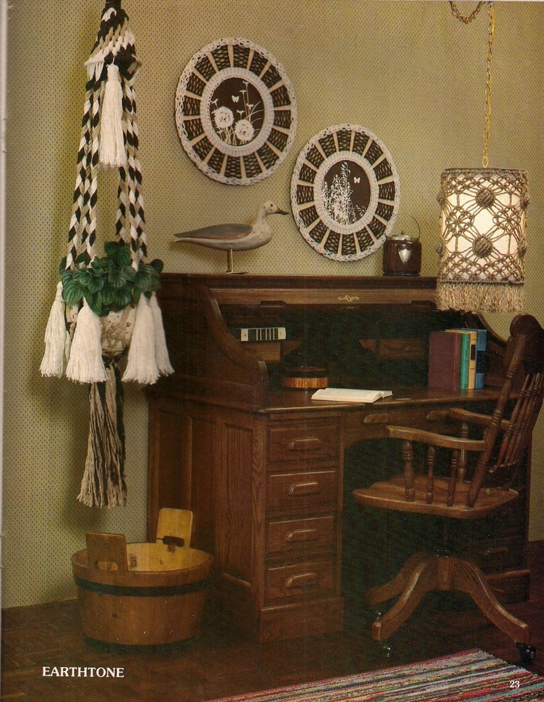 Retro Macrame Cage Hanging Table Pattern - Craft Book: #AC1 Accents