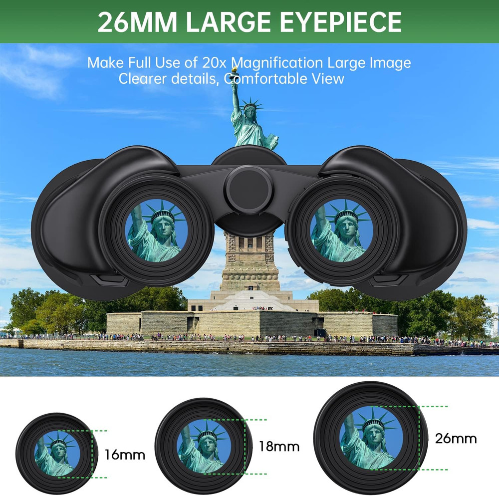20X50 High Powered Binoculars for Adults, Waterproof Compact Binoculars with Low