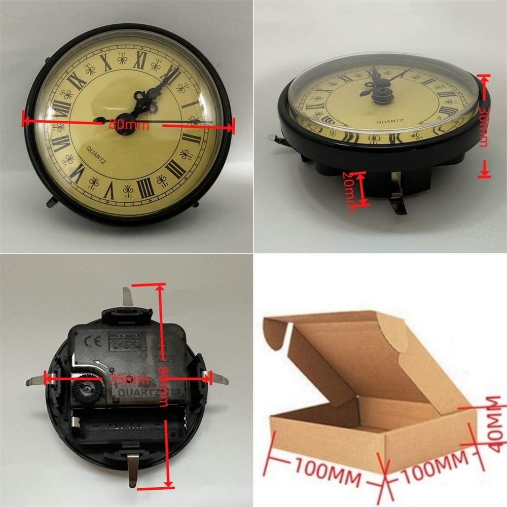 80MM Quartz Clock Insert for Stylish Clock Designs with Roman Numerals