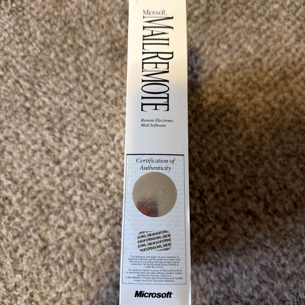 Microsoft Mail Remote (1994) Version 3.2 Super Rare - Open Box, floppies sealed