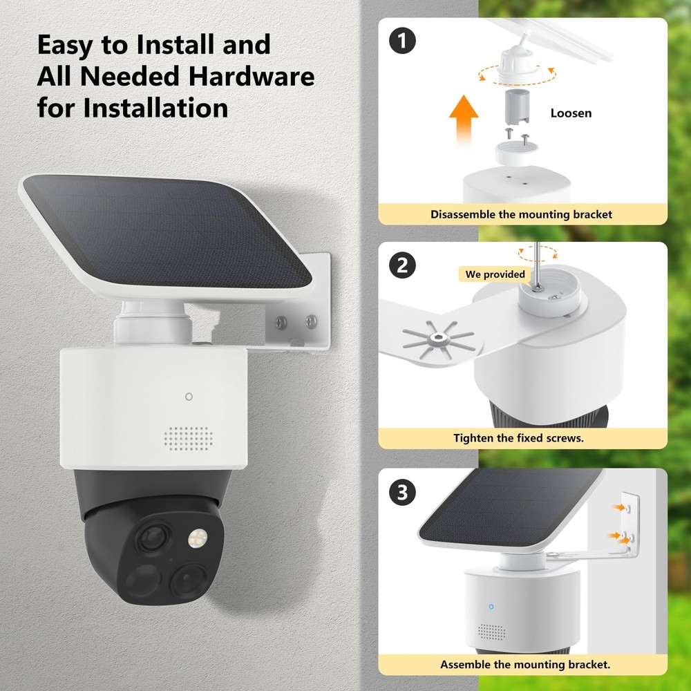 2Pack Adjustable Corner Mount Bracket for Eufy Security SoloCam 2 Pack, White