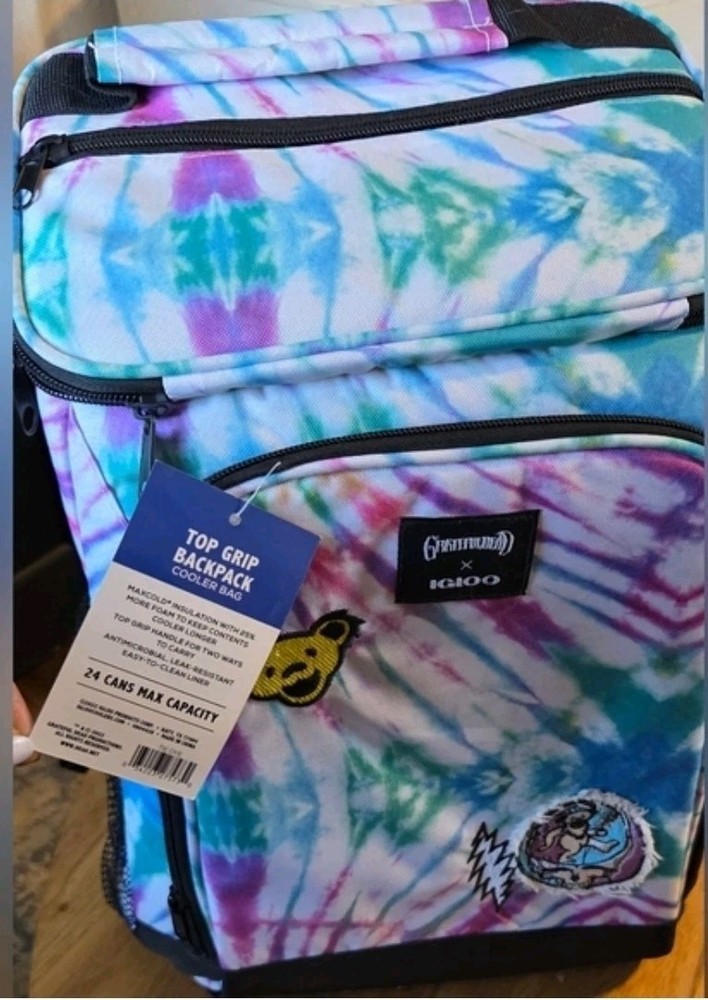 NWT Grateful Dead Backpack 24 Can Daytripper Igloo Cooler Tie Dye New