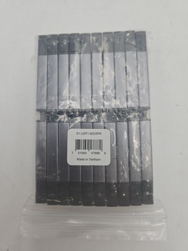 Centon MP Valuepack USB 2.0 Pro Flash Drive Gray 8GB Capacity 25/Pack