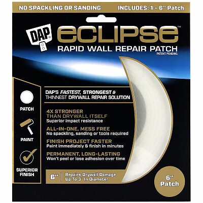 ECLIPSE 7079809165 Eclipse Rapid Wall Repair Patch 6" Clear