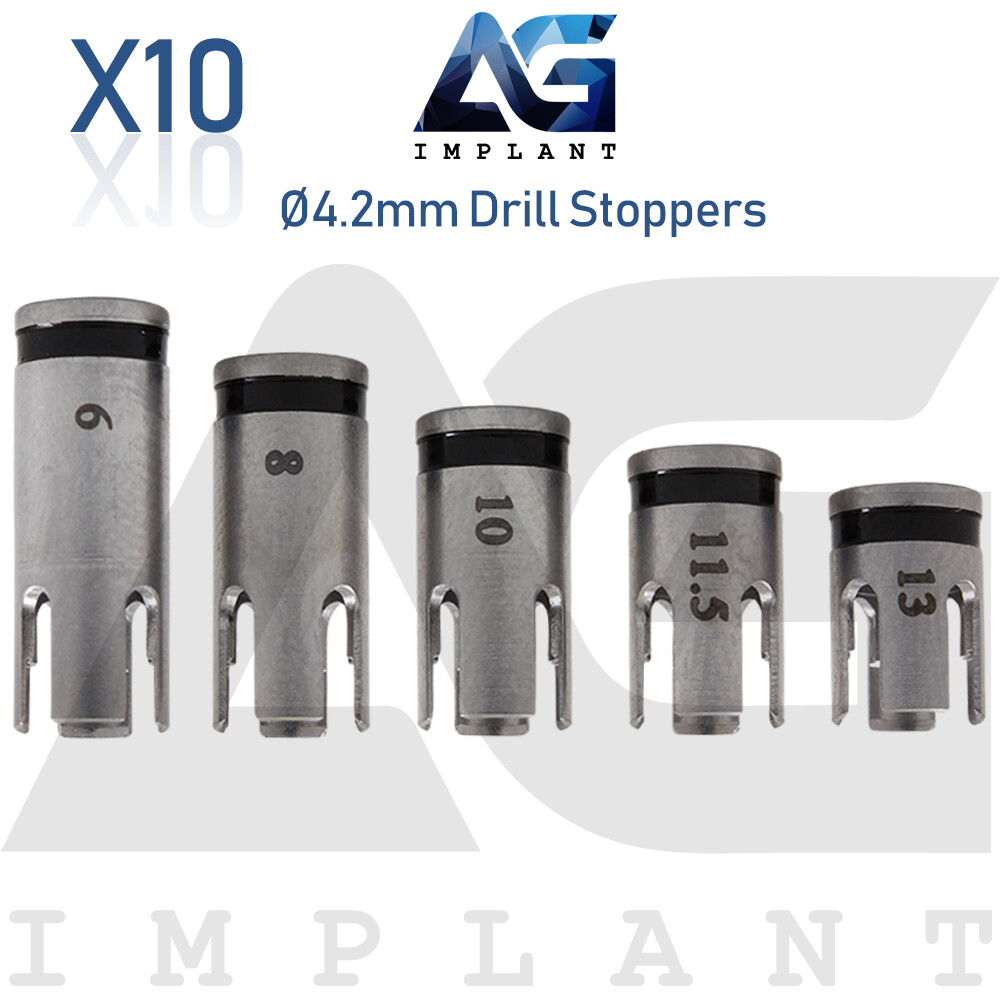 10 Drill Stoppers Ø4.2mm External Irrigation Tools Dental