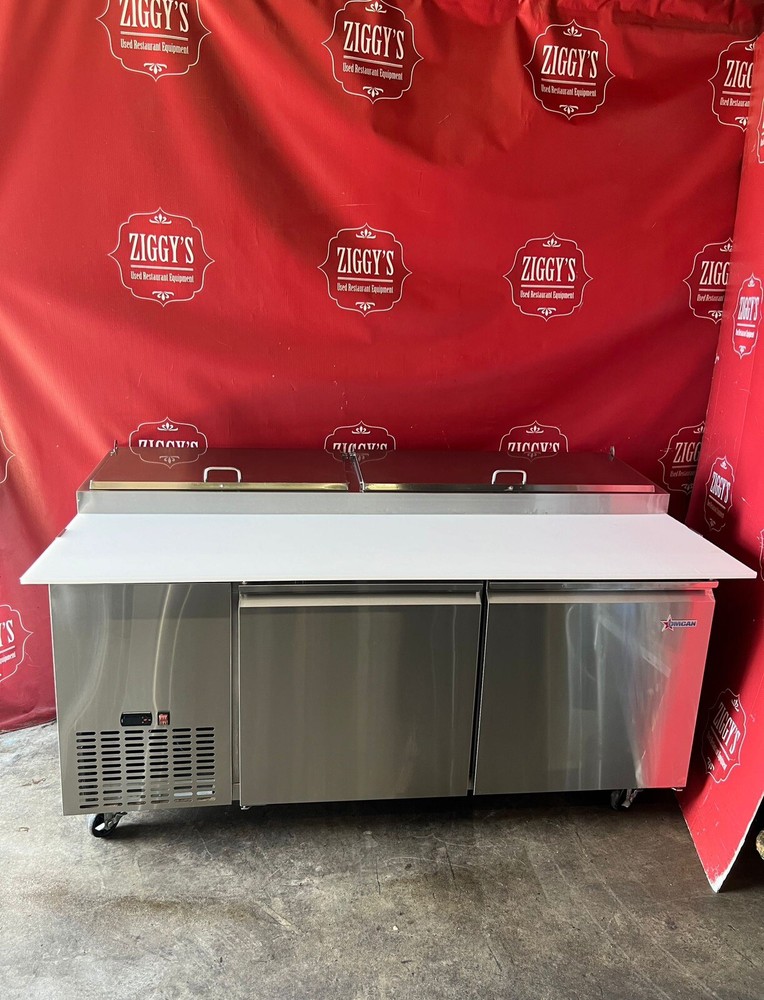 71” Commercial Stainless Pizza Prep Table Fridge