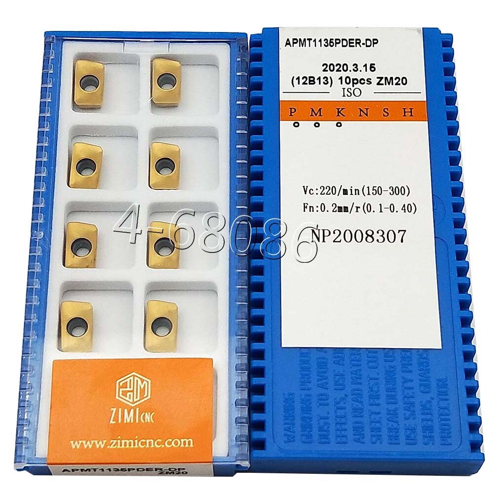 30pcs APMT1135PDER-DP ZM20 carbide inserts CNC milling inserts turning inserts