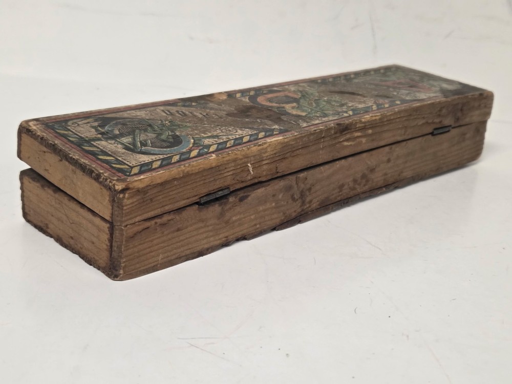 Antique Wood Pencil Box