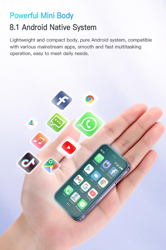 Mini Smartphone, Mini Unlocked Cell 3.0 Inch Android 3G Small Mobile Quad Cor...