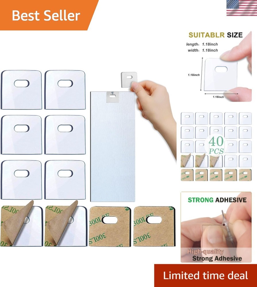 Durable Vertical Blind Repair Tabs - 40 Clear Squares for Quick Installation