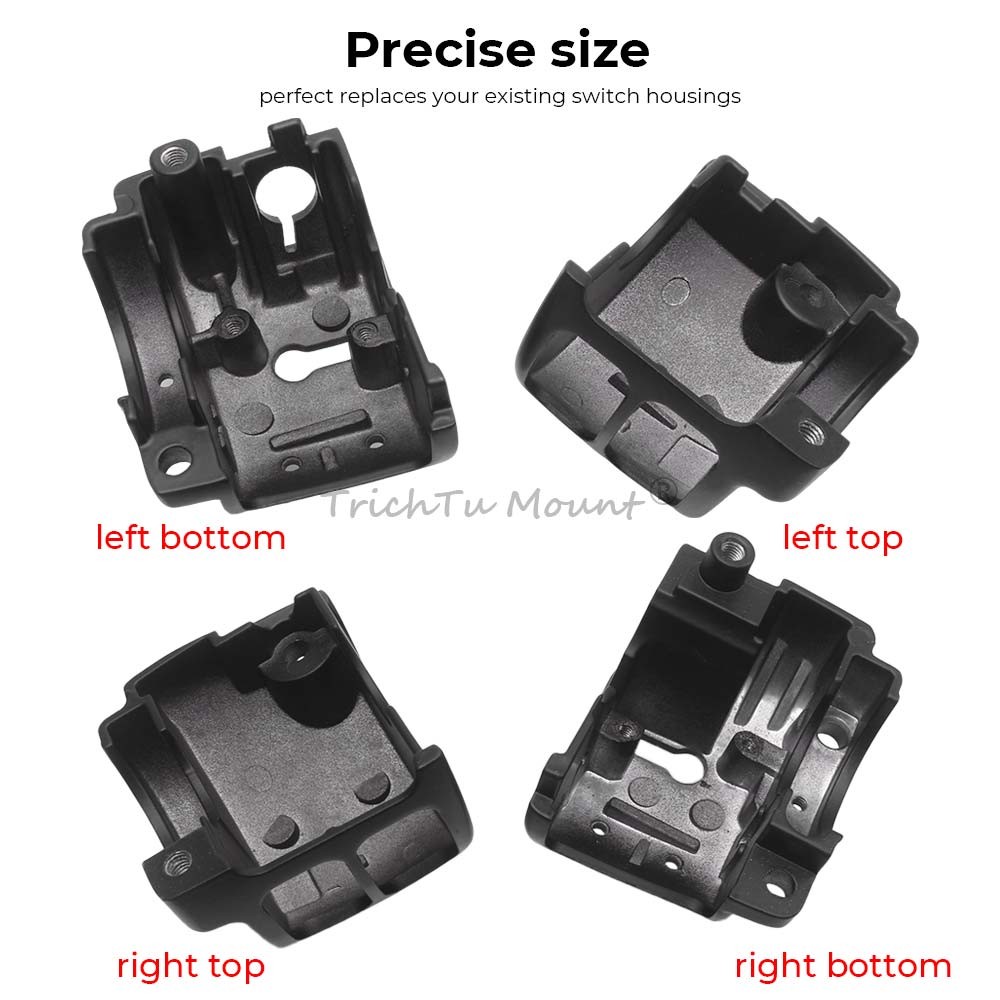 8PCS Handlebar Control Switch Housings Cover Button Caps For Harley Dyna Softail
