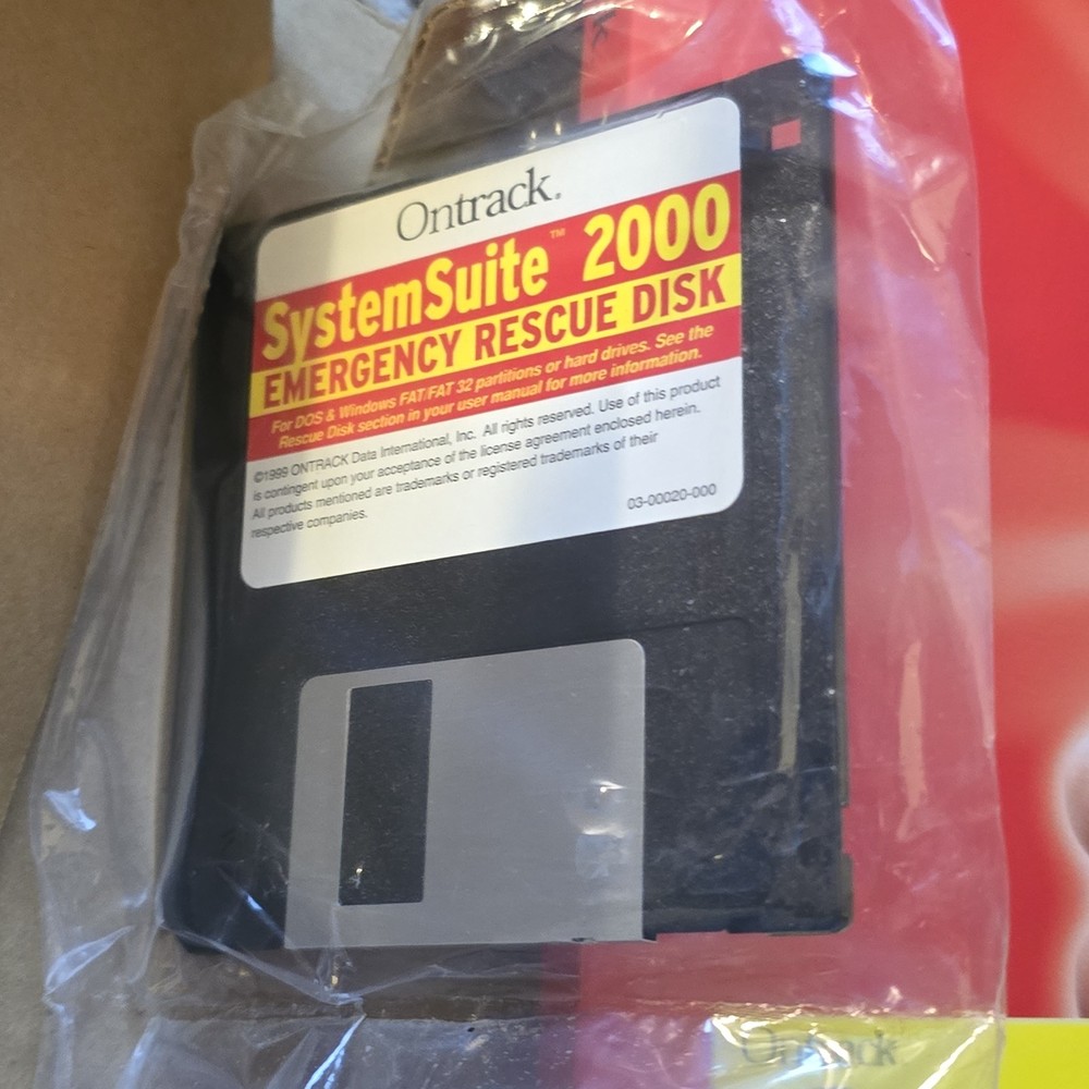 Ontrack SystemSuite 2000 Windows 98/95/2000 W/User Guide Big Box PC CD Rom/Disk