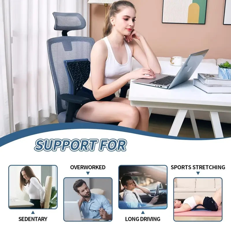 Upgraded 4 Level Back Stretcher for Lower Back Pain Relief, Back Cracking Device
