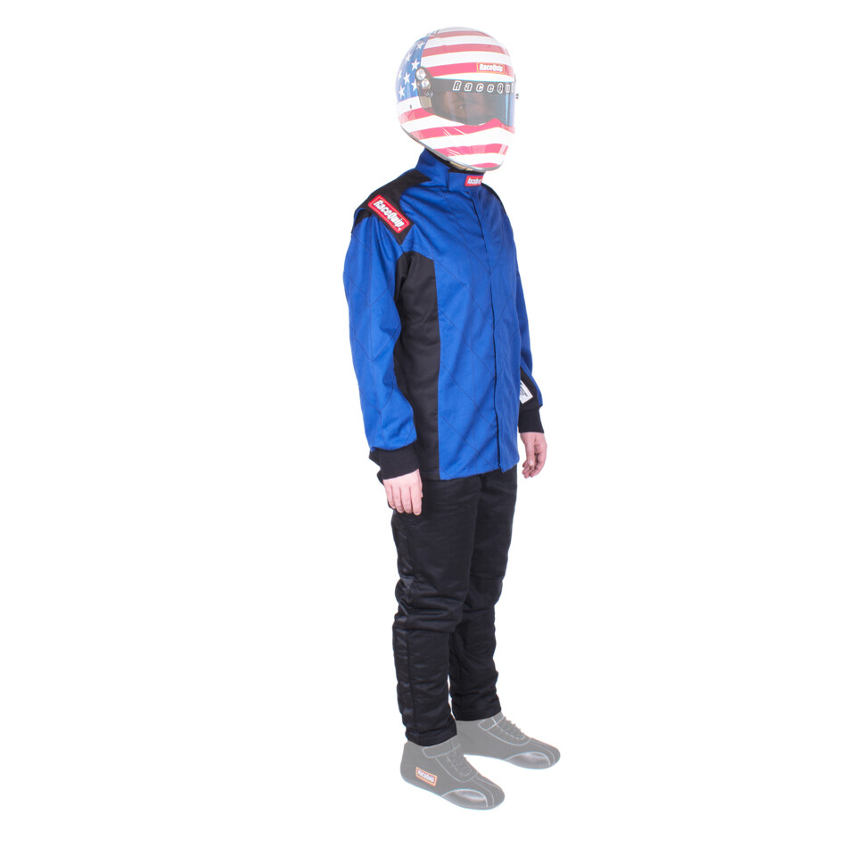 Racequip 131925 Jacket Chevron Blue Large Sfi-1