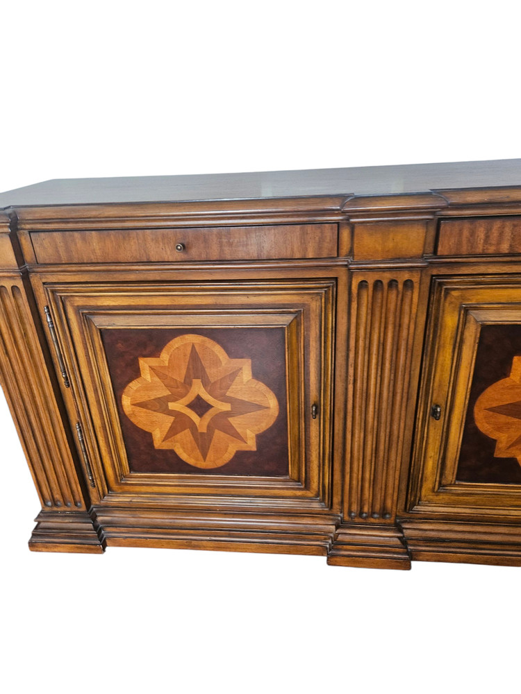 Ethan Allen Marquetry Sideboard Buffet Console Server Lombardy