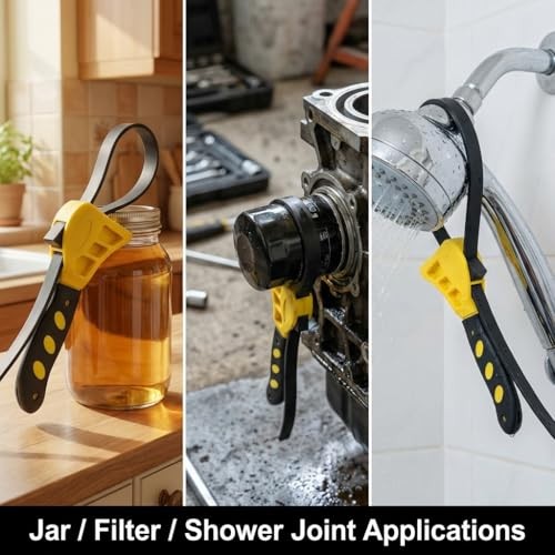 Adjustable Rubber Strap Wrench Set 24" & 19.7" – Multi-Purpose Grip Tool for
