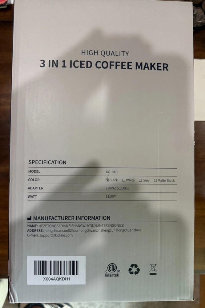 High Quality 3 In 1 Iced Coffee Maker KC101B New Fast Mini Single Serve