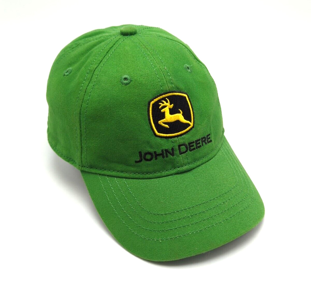 JOHN DEERE hat green cap elastic strap - Toddler size hat