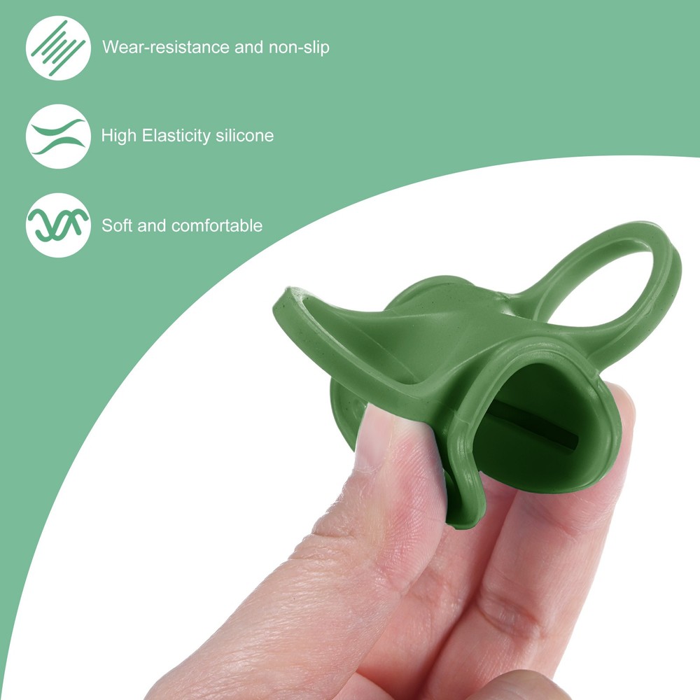 2-Pack Headlamp Flashlight Holder, 0.98"/25mm High Elastic Silicone Green