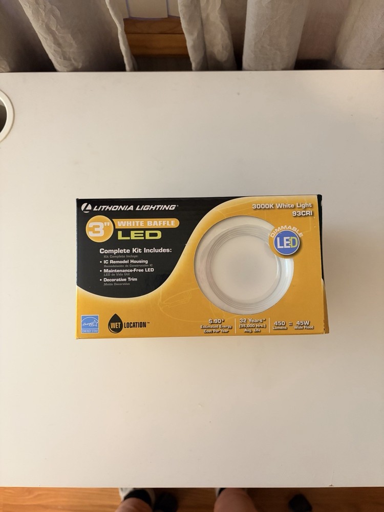 Lithonia Lighting 3 in. Recessed Baffle Integrated LED Light Kit Matte