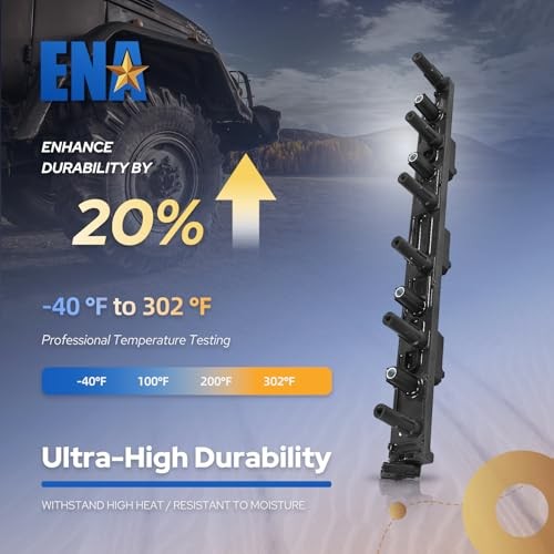 ENA Ignition Coil Pack 4.0 Compatible with Jeep 2000 2001 Cherokee, 2001-2004