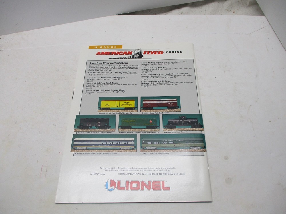 Lionel Catalog 1994