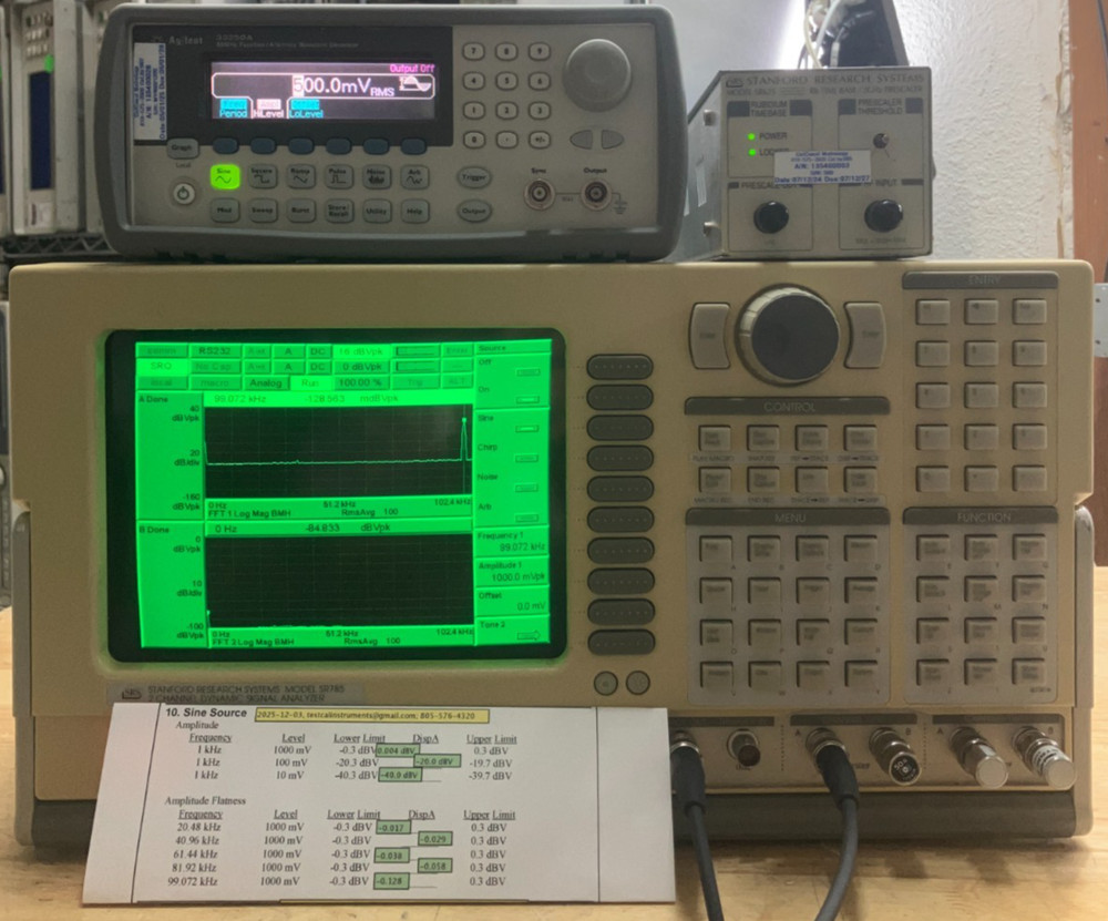 Stanford Research SR785 Two-Channel Dynamic Signal Analyzer