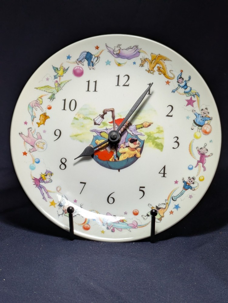 WEDGWOOD RUPERT BEAR WLL CLOCK Excellent Condition Working Order