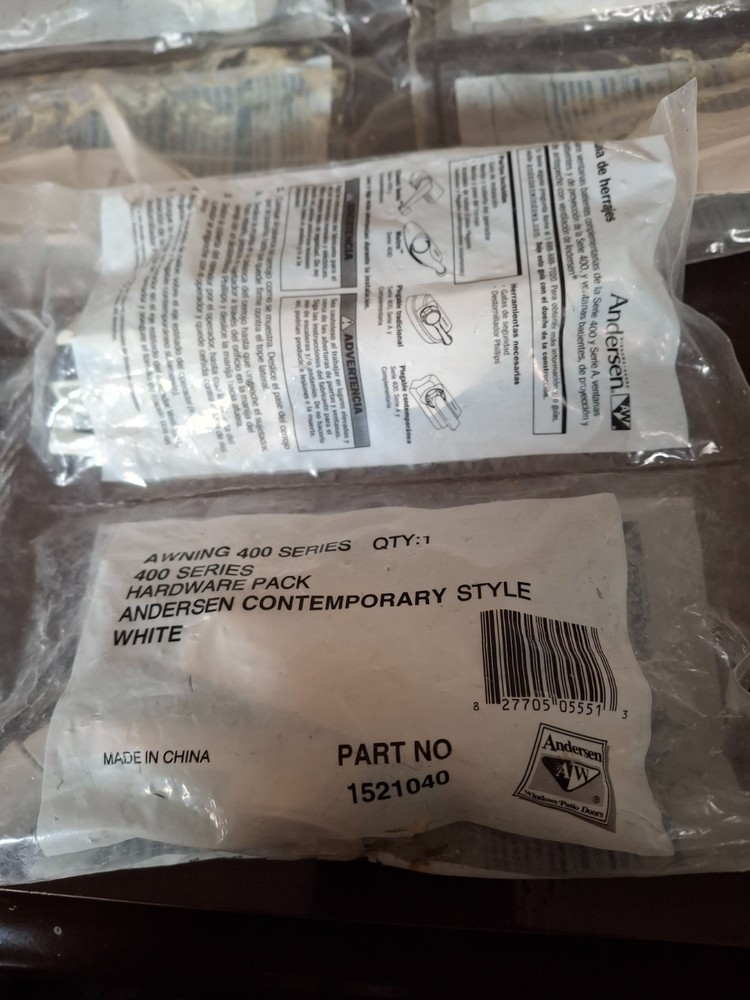 (3) Andersen Operator Handle Folding Hardware Packs For Casement Awning Windows