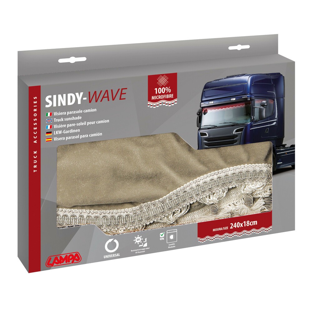 Sindy, Microfiber Sunshade Strips for Trucks - Beige