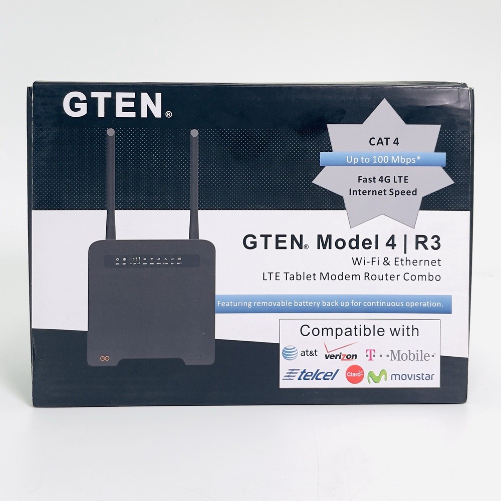GTEN Model 4 R3 LTE Modem / Router (4G) – Basic Modem / WAN / Compact Design