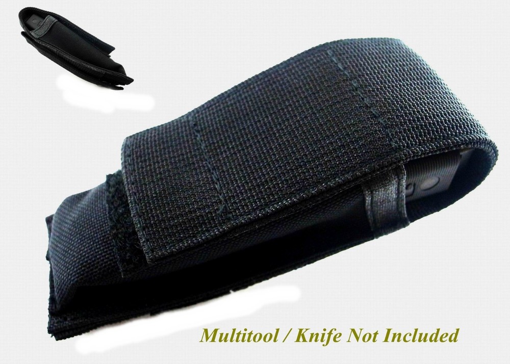 2 VELCRO & SNAP ATTACHMENTS Pouch For Gerber, Buck Multi Tool, 5" Folding Knife