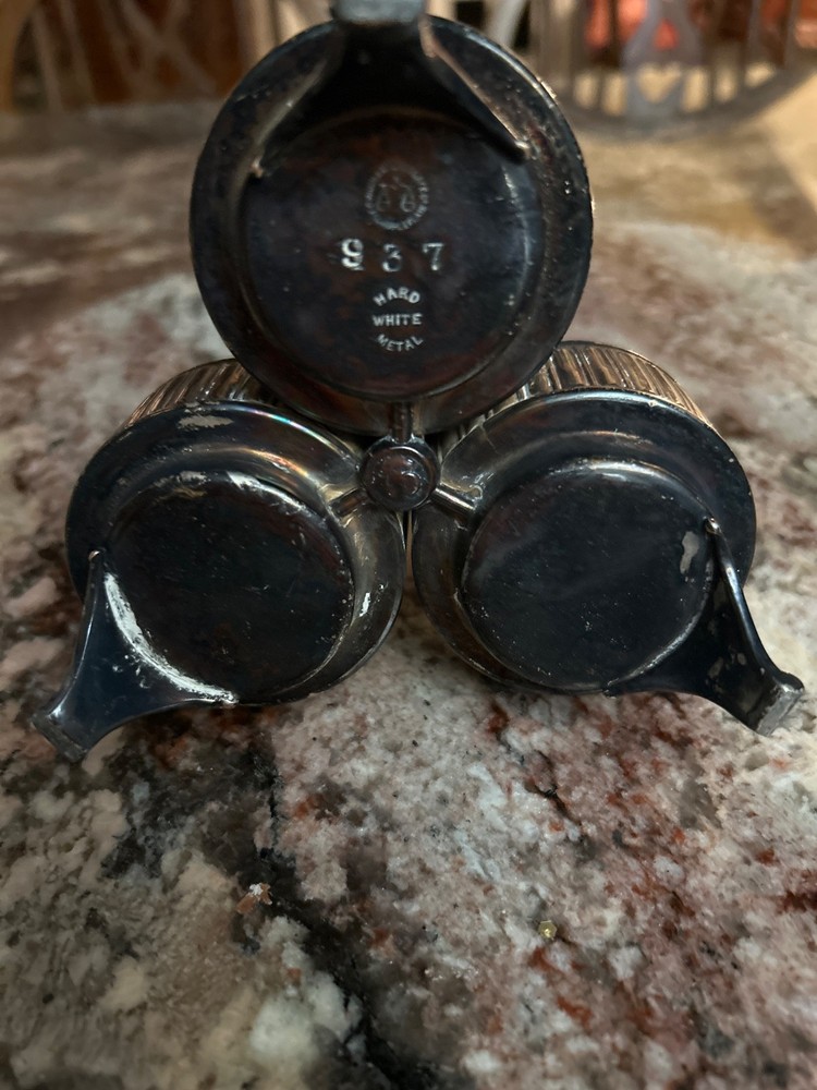 Antique Victorian Silver PLATED CRUET, EGG, CONDIMENT HOLDER
