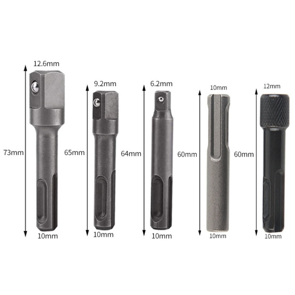 5pcs SDS Plus 1/4 Hex Socket Driver Screwdriver Bit Hammer Drill Bit Set