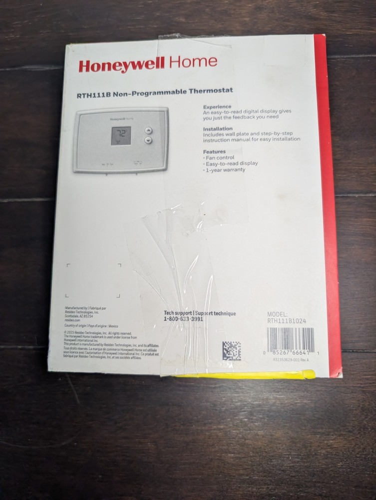 Honeywell Home RTH111B Digital Non-Programmable Thermostat Heating & Cooling