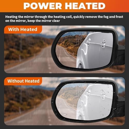 Left Driver Side Mirror Assembly Compatible with CR-V 2012-2016 Heated Power