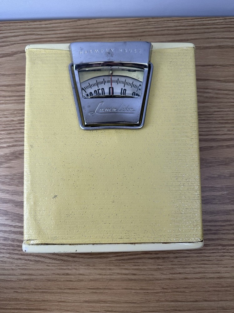 Vintage Harmony House Bathroom Scale Top Handle Yellow - Light Doesn’t Work