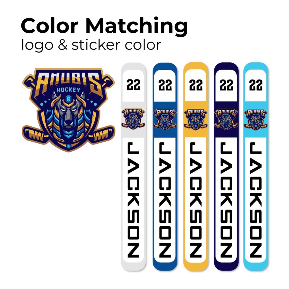 Personalized Hockey Stickers Bundle | Custom Stick, Numbers, and Logo Decals
