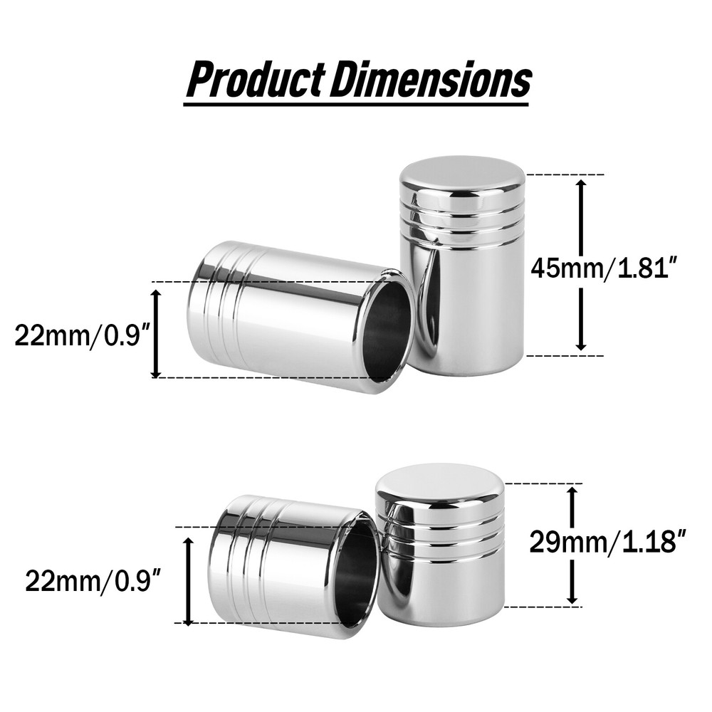 Chrome Four Point Docking Hardware Covers For Harley Touring Models 2009-2023 US