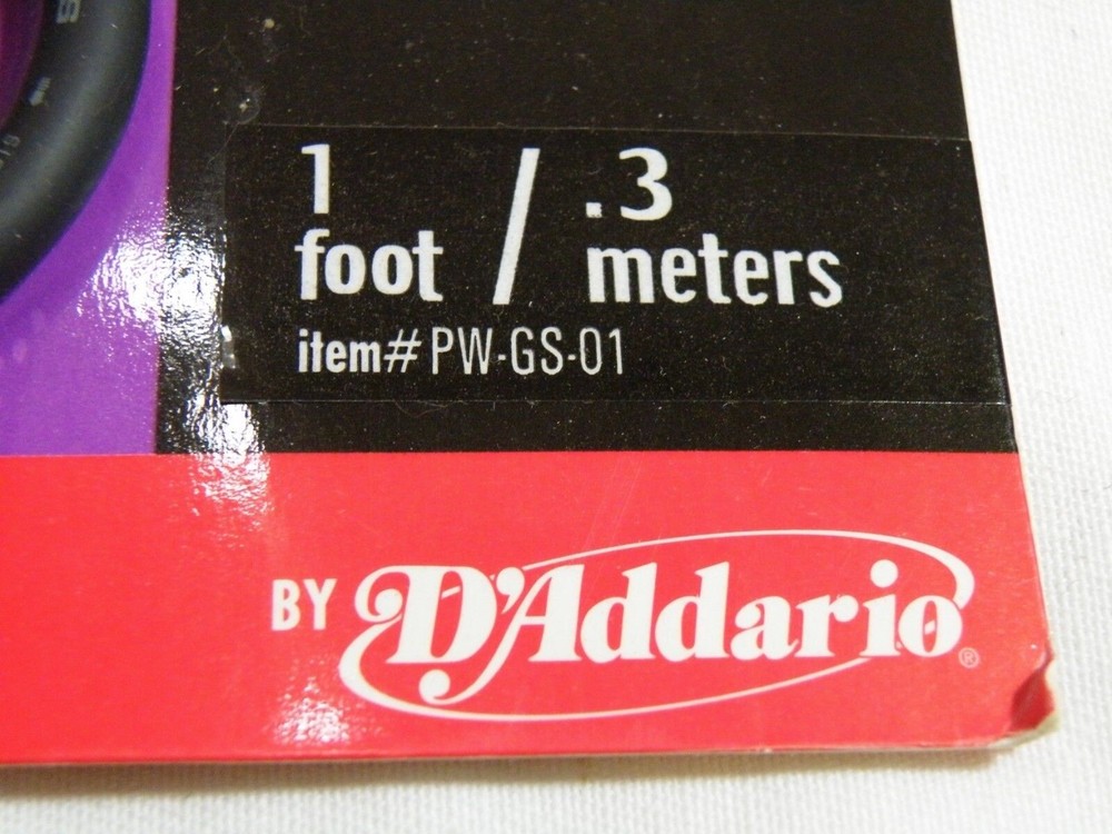 Planet Waves 1 foot Instrument Cable -NEW
