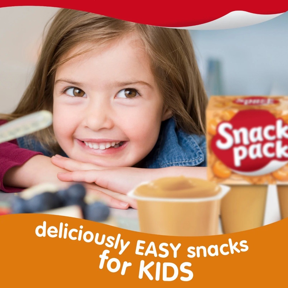(4 pack) Snack Pack Super Size Butterscotch Pudding, 5.5 oz Pudding Cups,6 Count