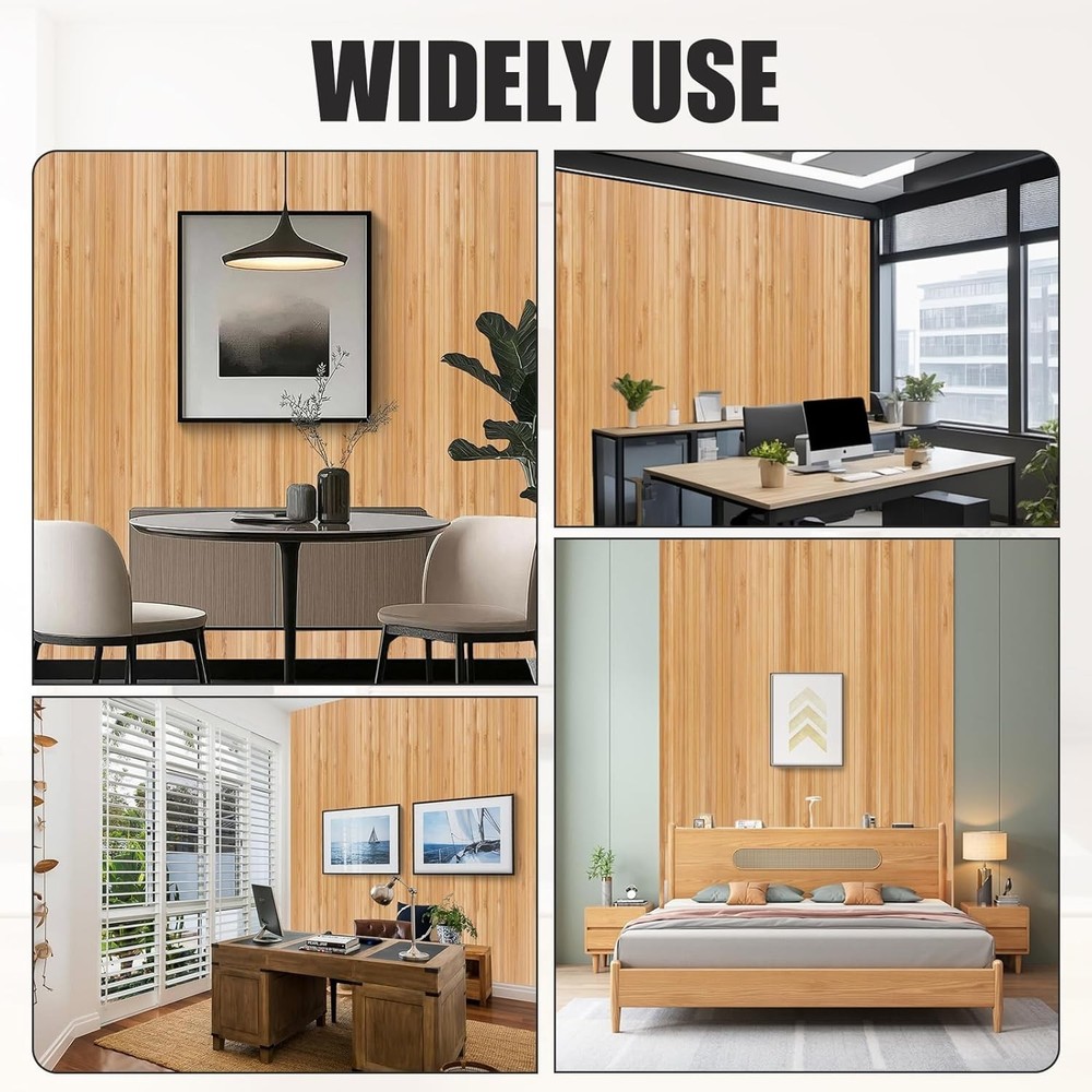 Bamboo Wall Panel for Interior Decoration Bamboo Pole Wrap Roll Natural Wains...