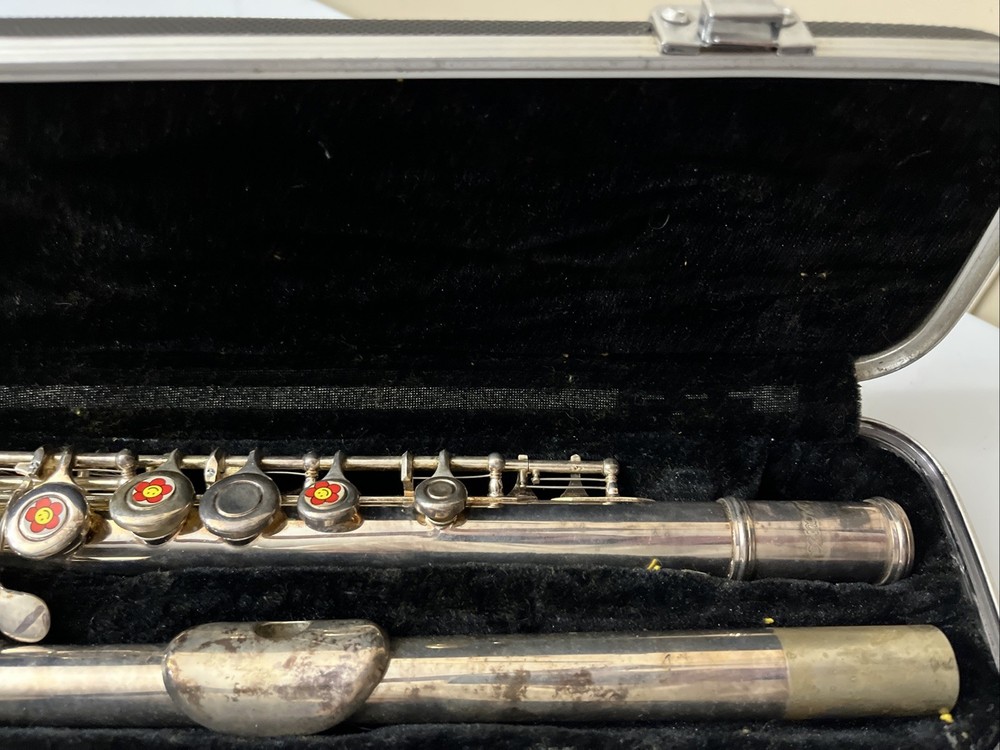 Merano Silver Finish Student Flute With Hard Case