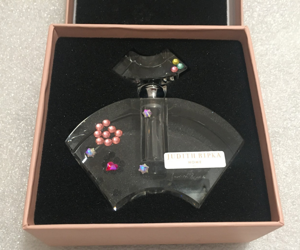 JUDITH RIPKA Home Crystal Perfume Empty Bottle.