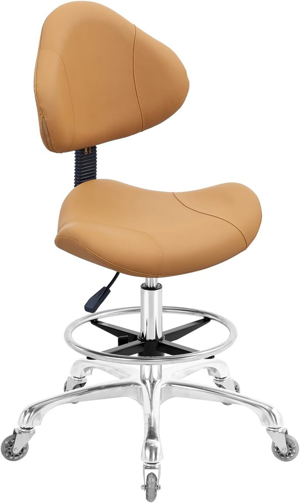 Heavy Duty Adjustable Drafting Chair with Lumbar Support - 400lbs Capacity