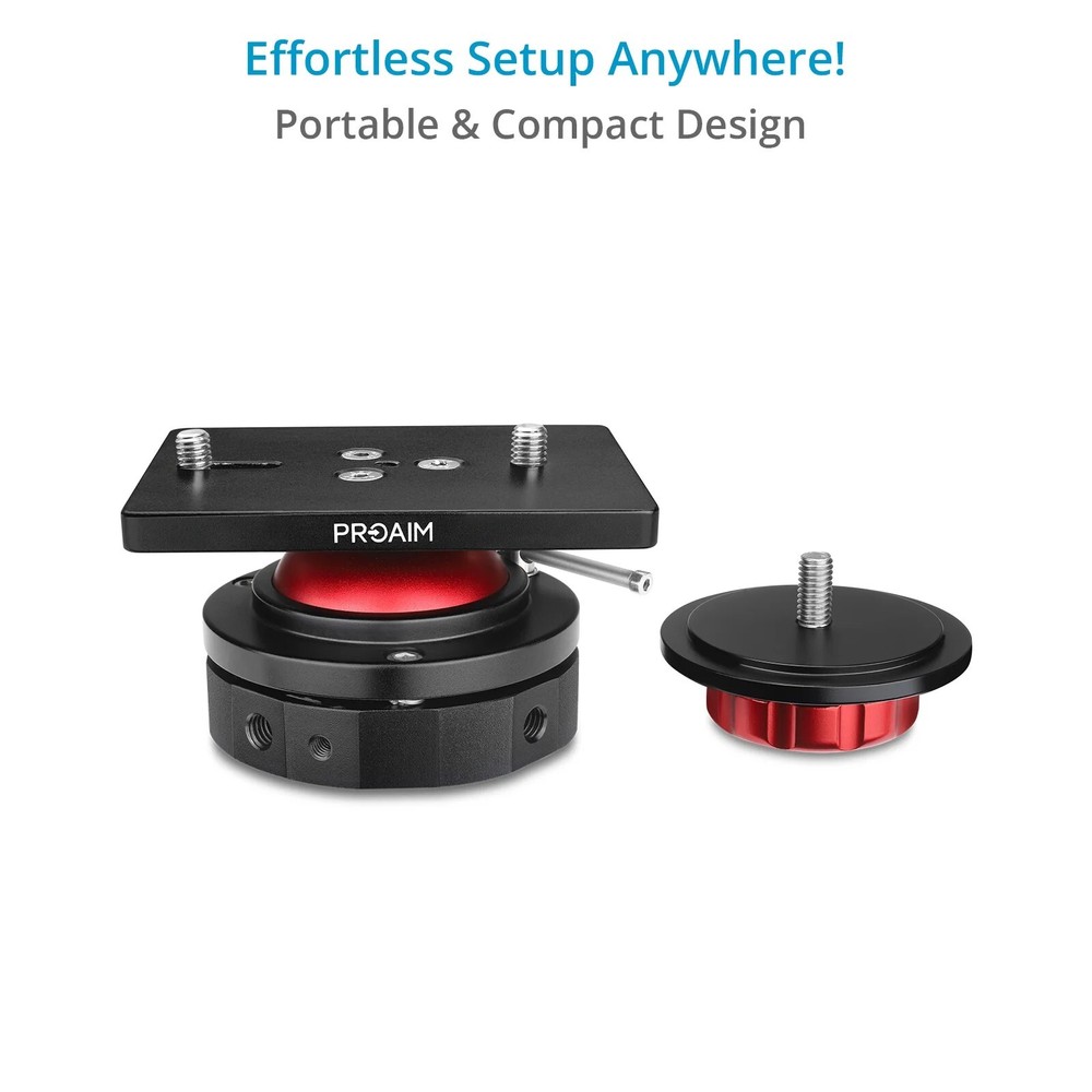 Proaim Camera Support Leveling Base – Mitchell & 3/8” Base Mount (P-LB1-01)