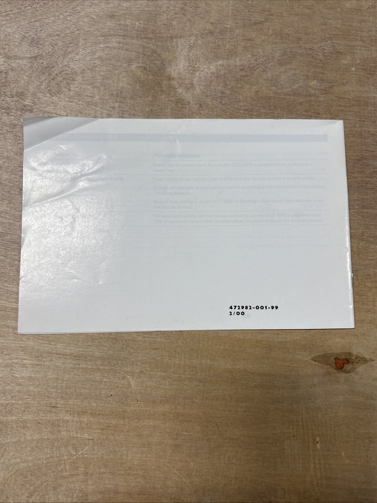 Motorola DCT 2000 Instructions Manual