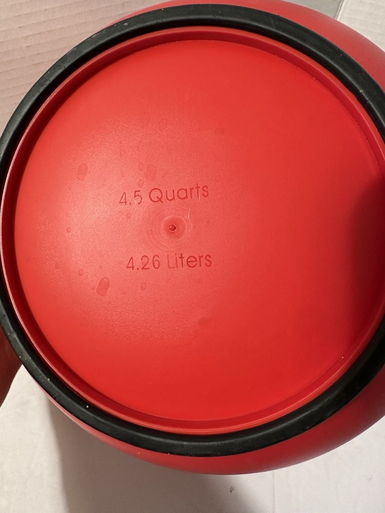Farberware 2 Piece Prep and Mixing Plastic Bowl Set Red 3.5 Quart & 4.5 Quart